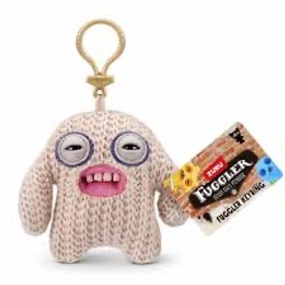 Zuru Fuggler Keyring Monster Unisex OS Beige New Knit Plush‎ Teeth Keychain
